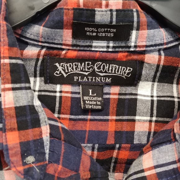 Men's Xtreme Couture Platinum Long sleeve Button - Picture 2 of 8